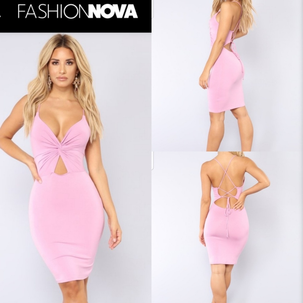 4/$25🌻 Fashion Nova pink mini dress NWT!